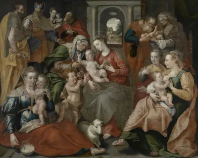 The Family of Saint Anne, Maerten De Vos