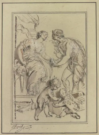 Der Handel und die Wahrheit reichen sich die Hände av Jacob de Wit