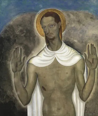 Christ Showing His Wounds av Gustave Van de Woestijne