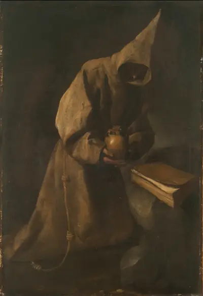 San Francisco en meditación av Francisco de Zurbarán