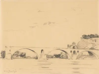 Brücke bei Avignon von Willem de Zwart