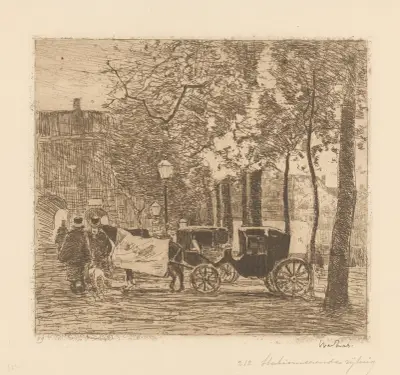 Wagen auf dem Buitenhof von Willem de Zwart