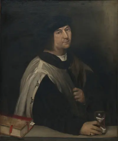 Prelate With An Hourglass, Sebastiano del Piombo