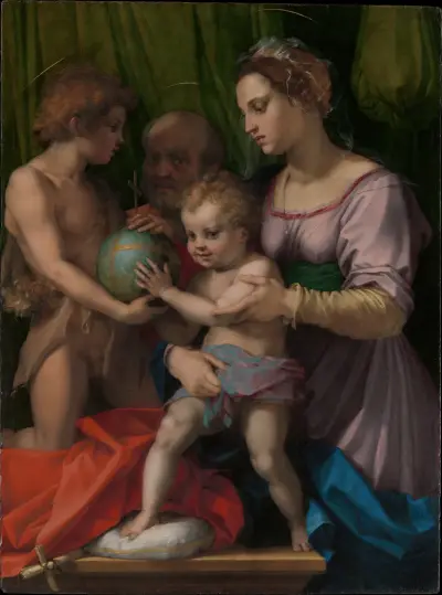 The Holy Family with the Young Saint John the Baptist av Andrea del Sarto