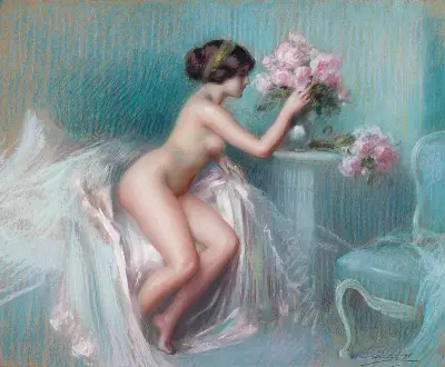 Układanie letnich kwiatów, Delphin Enjolras