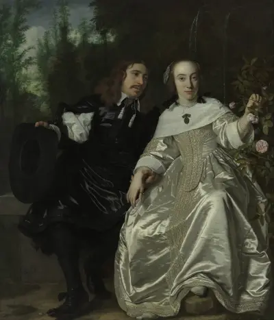 Abraham del Court and his wife Maria de Kaersgieter, Bartholomeus van der Helst
