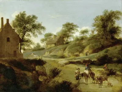 On a Country Road av Jan van der Heyden