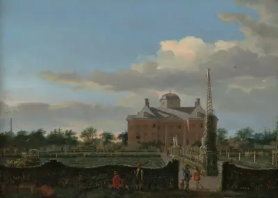 The Huis ten Bosch at The Hague and Its Formal Garden (View from the South), 1668 – nr 1 av Jan van der Heyden