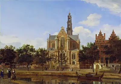 View of the Westerkerk, Amsterdam av Jan van der Heyden
