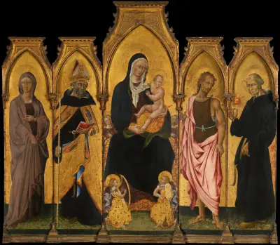 Madonna mit Kind und Heiligen von Giovanni di Paolo