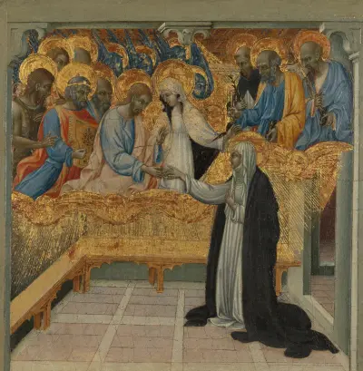 Die mystische Vermählung der heiligen Katharina von Siena von Giovanni di Paolo
