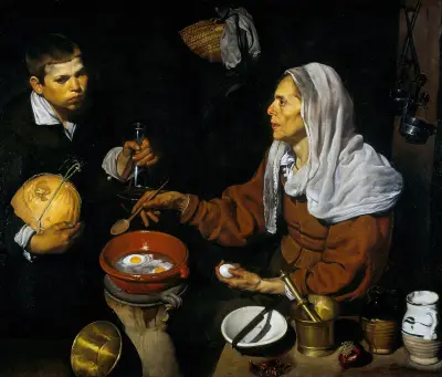 An Old Woman Cooking Eggs av Diego Velázquez