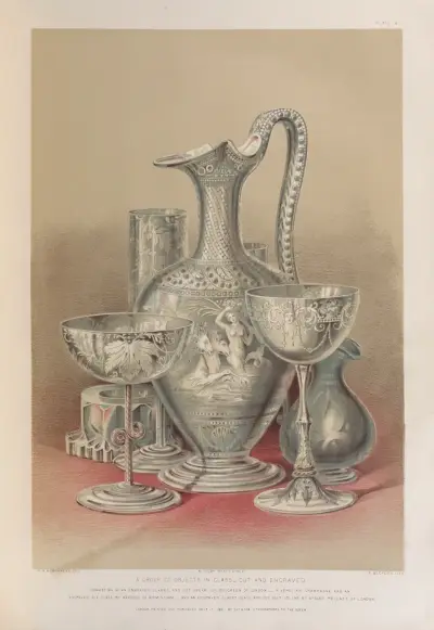 A group of objects in glass av Matthew Digby Wyatt