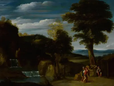 Landscape with a Hermit von Domenichino