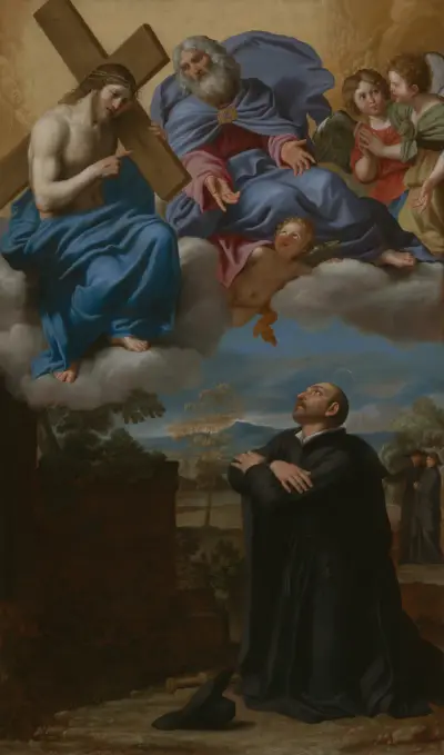 Saint Ignatius of Loyola’s Vision of Christ and God the Father at La Storta von Domenichino