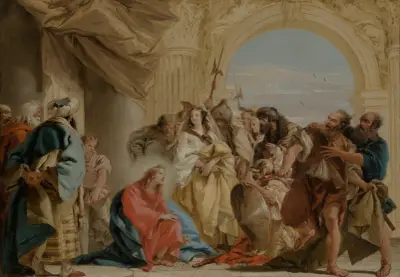 Christ and the Woman Taken in Adultery av Giovanni Domenico Tiepolo