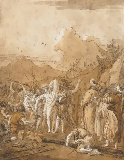 The Disrobing of Christ av Giovanni Domenico Tiepolo