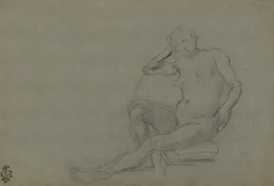 Seated Female Nude av Domenico Tintoretto
