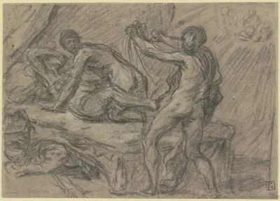 Vulkan überrascht Venus und Mars av Domenico Tintoretto