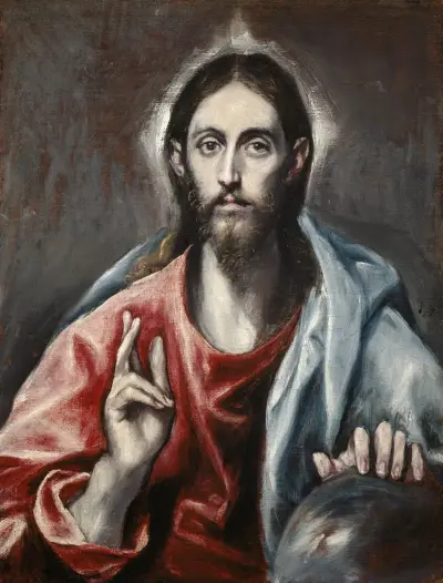 Christ Blessing (‘the Saviour Of The World’) av El Greco (Domenikos Theotokopoulos)