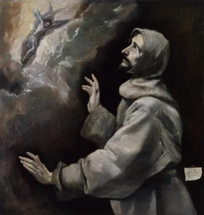 Svatý František přijímá stigmata, El Greco (Domenikos Theotokopoulos)