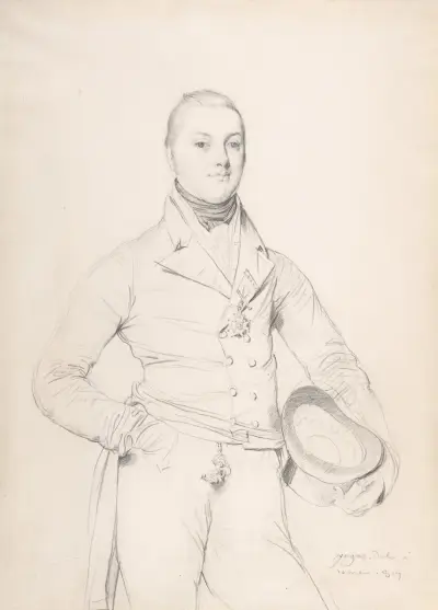 Admiral Sir Fleetwood Broughton Reynolds Pellew av Jean Auguste Dominique Ingres
