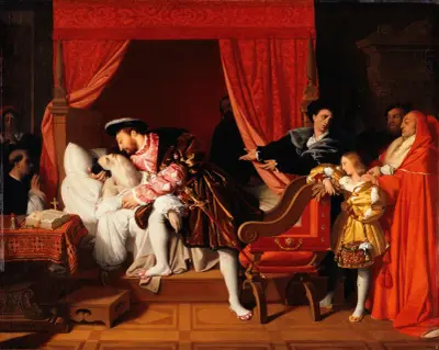 François Ier reçoit les derniers soupirs de Léonard de Vinci av Jean Auguste Dominique Ingres