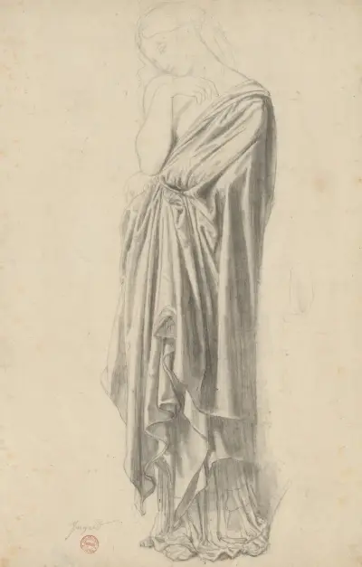 Study for the Figure of Stratonice av Jean Auguste Dominique Ingres