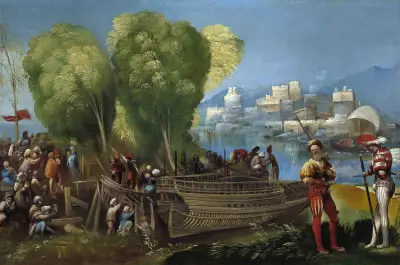 Aeneas und Achates an der libyschen Küste von Dosso Dossi