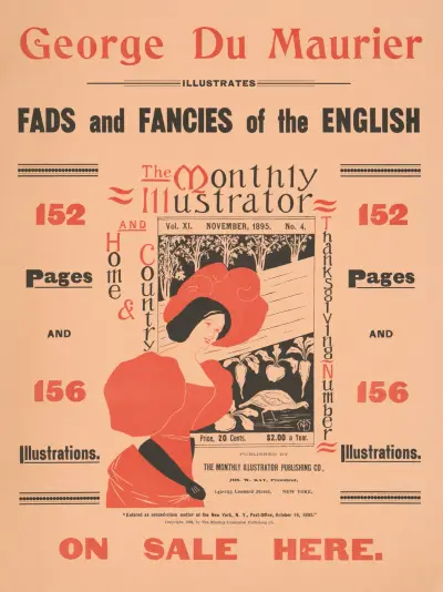 Fads and fancies of the English. The Monthly Illustrator, November, 1895 av George Du Maurier
