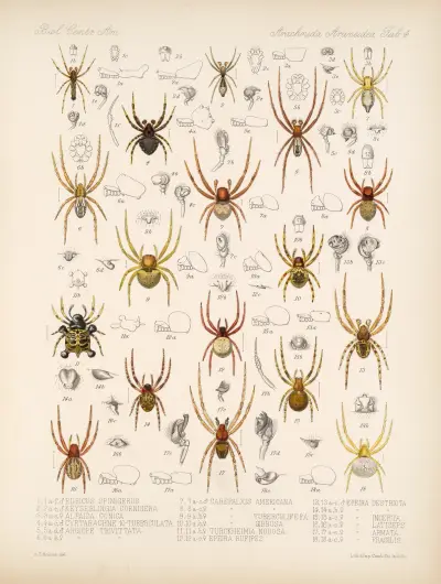 Arachnida Araneidea Pl 04, Frederick DuCane Godman