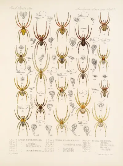 Arachnida Araneidea Pl 07, Frederick DuCane Godman