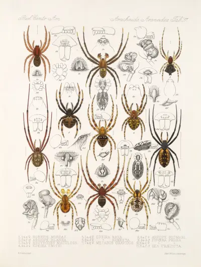 Arachnida Araneidea Pl 37, Frederick DuCane Godman