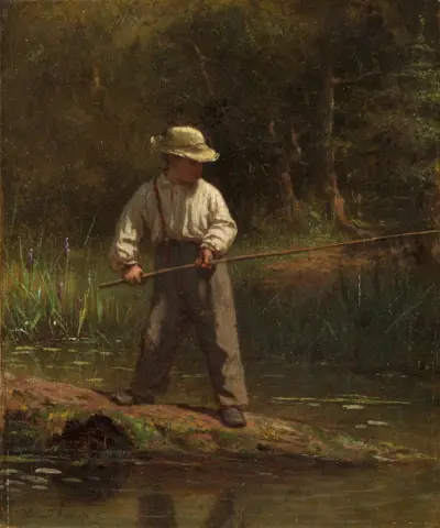 Chłopiec łowiący ryby, Eastman Johnson