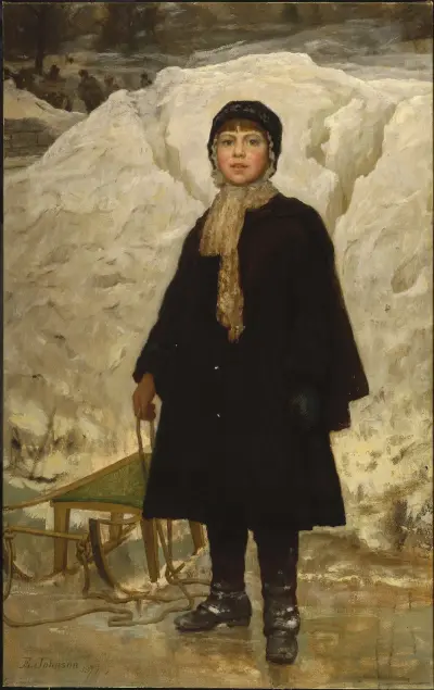 Portrait Of A Child av Eastman Johnson