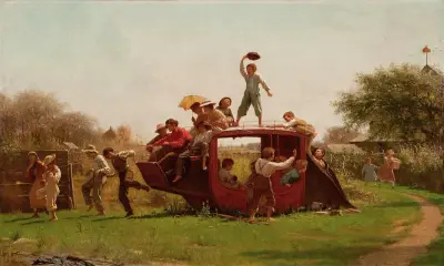 Stary dyliżans, Eastman Johnson