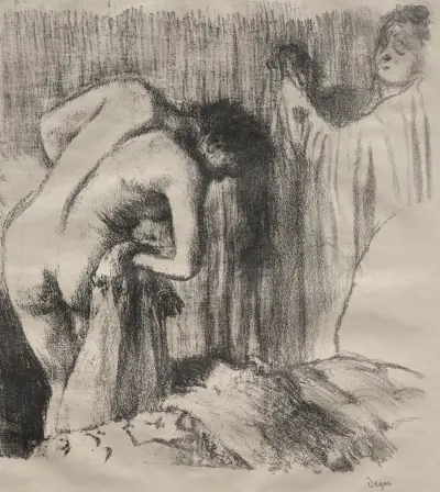 After the Bath III av Edgar Degas