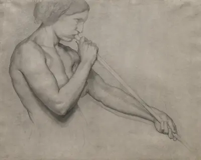 Angel Blowing a Trumpet av Edgar Degas