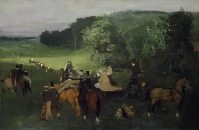 At the Racecourse (The Races) av Edgar Degas