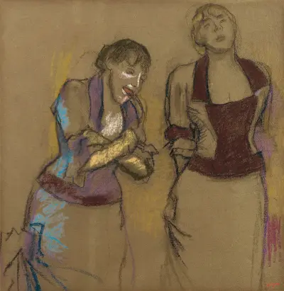 Au Café-Concert, Deux Chanteuses av Edgar Degas