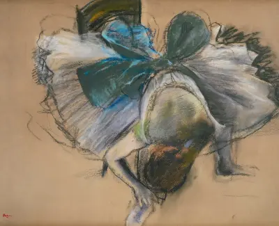 Danseuse Rajustant Son Chausson av Edgar Degas