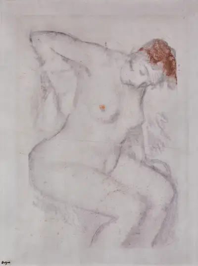 Femme s’essuyant av Edgar Degas