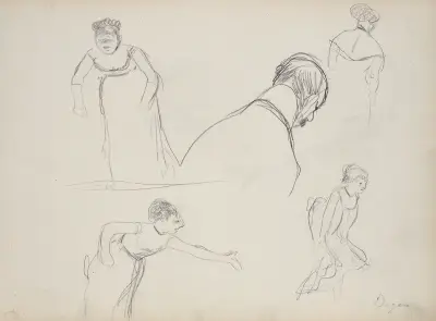Pięć szybkich szkiców, Edgar Degas