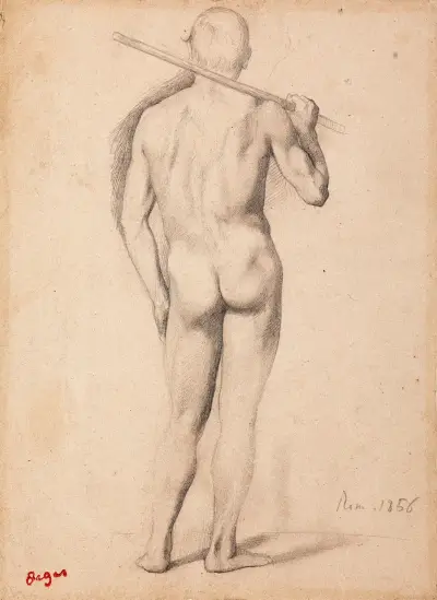 Mężczyzna widziany od tyłu (studium), Edgar Degas