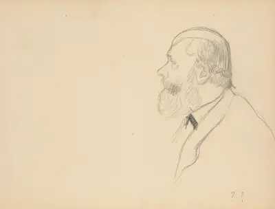 Man in Profile av Edgar Degas