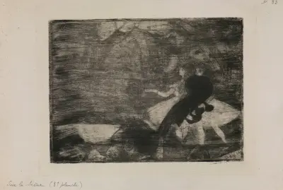 On Stage I av Edgar Degas