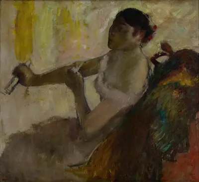 Portrait de Mlle Rose Caron (Portrait of Rose Caron) av Edgar Degas