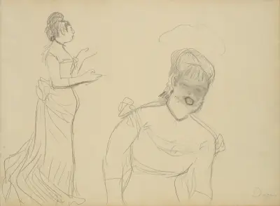 Sketches of a Café Singer, 1877 – nr 1 av Edgar Degas