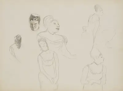 Sketches of Café Singers, 1877 – nr 3 av Edgar Degas