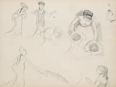 Sketches of Café Singers, 1877 – nr 5 av Edgar Degas